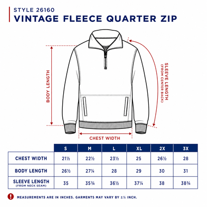 Custom Vintage Fleece Quarter Zip Sweatshirt