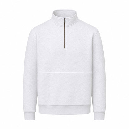 Custom Vintage Fleece Quarter Zip Sweater in Ash Grey | Merchcraft
