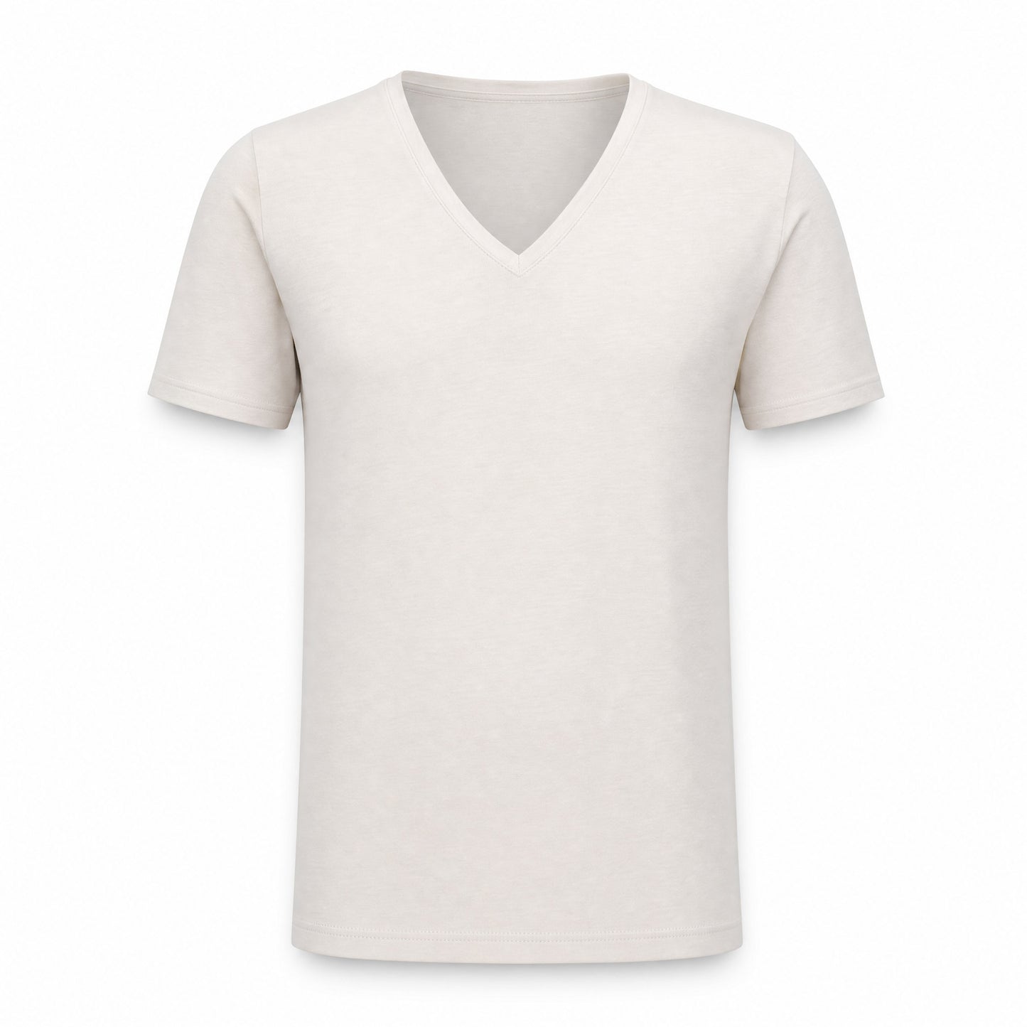 Custom Classic V-Neck T-Shirt Slim Fit in Ivory | Merchcraft