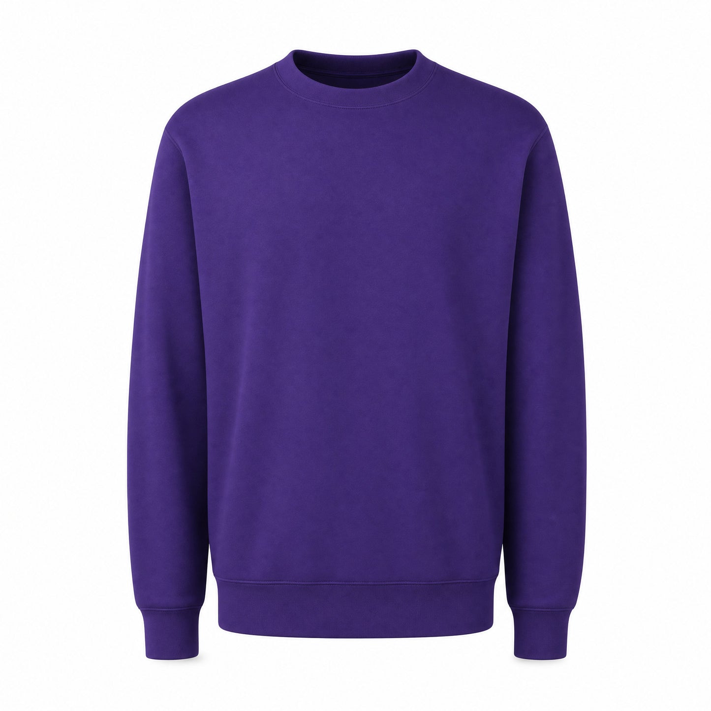 Custom Classic Fleece Crewneck Sweater in Athletic Purple | Merchcraft