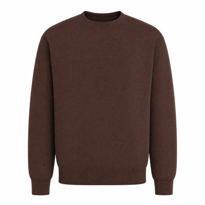 Custom Pro-Weave Crewneck Sweater in Espresso Brown | Merchcraft