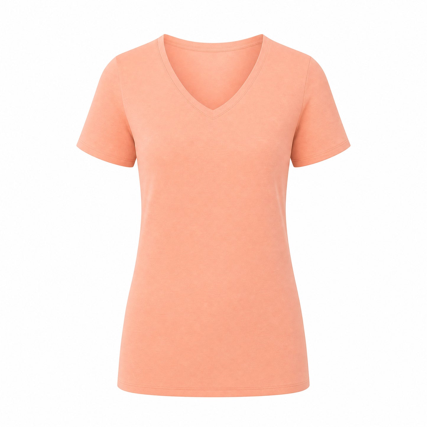Custom Classic V-Neck T-Shirt Slim Fit in Creamsicle | Merchcraft