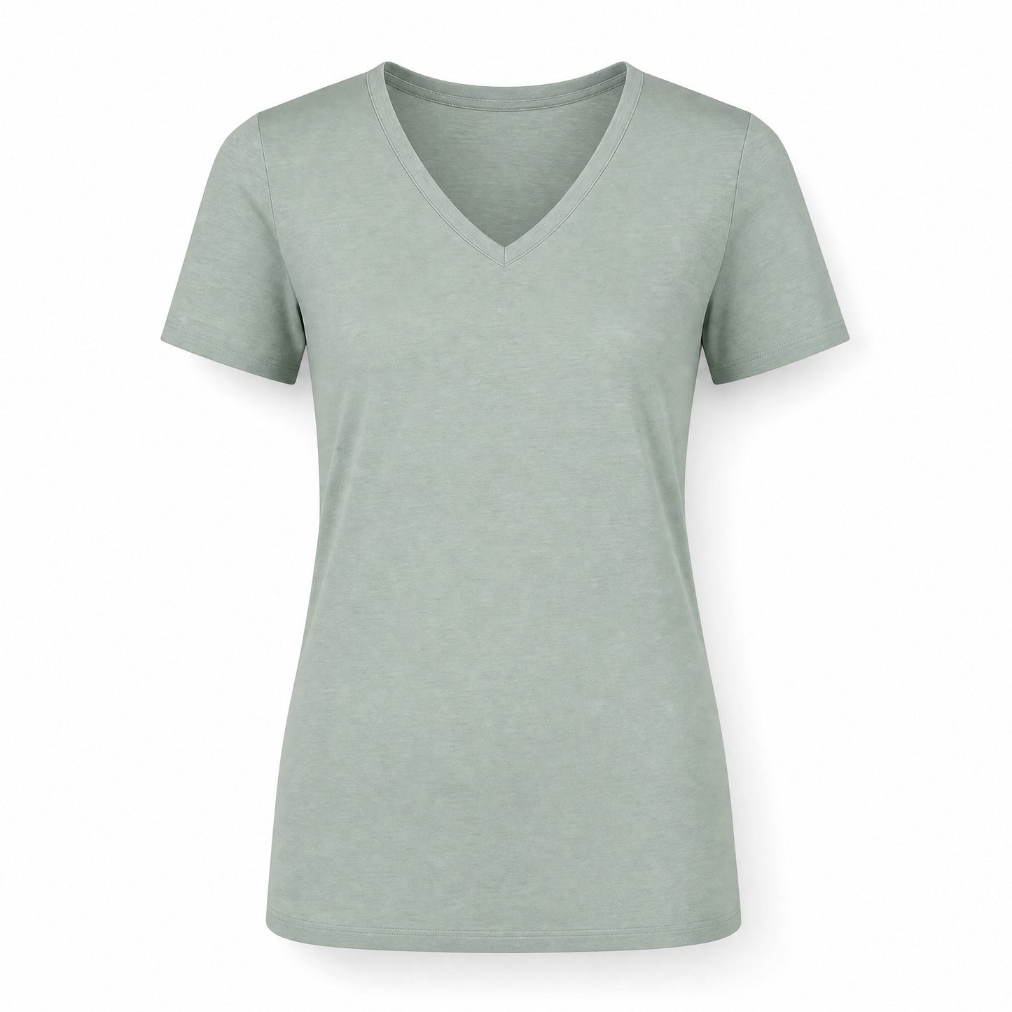 Custom Classic V-Neck T-Shirt Slim Fit in Greenstone | Merchcraft
