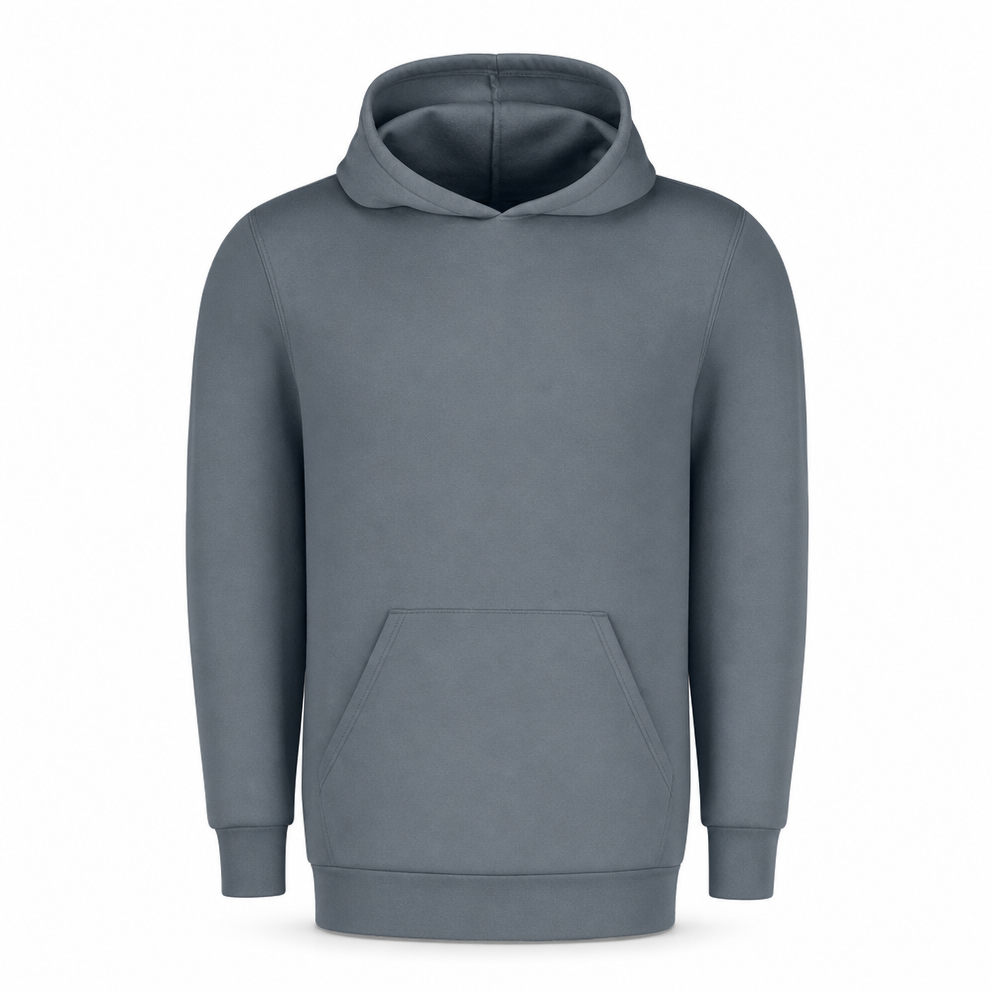Merchcraft Vintage Fleece Hoodie Sweater – Marine – front view, premium ecommerce product photo