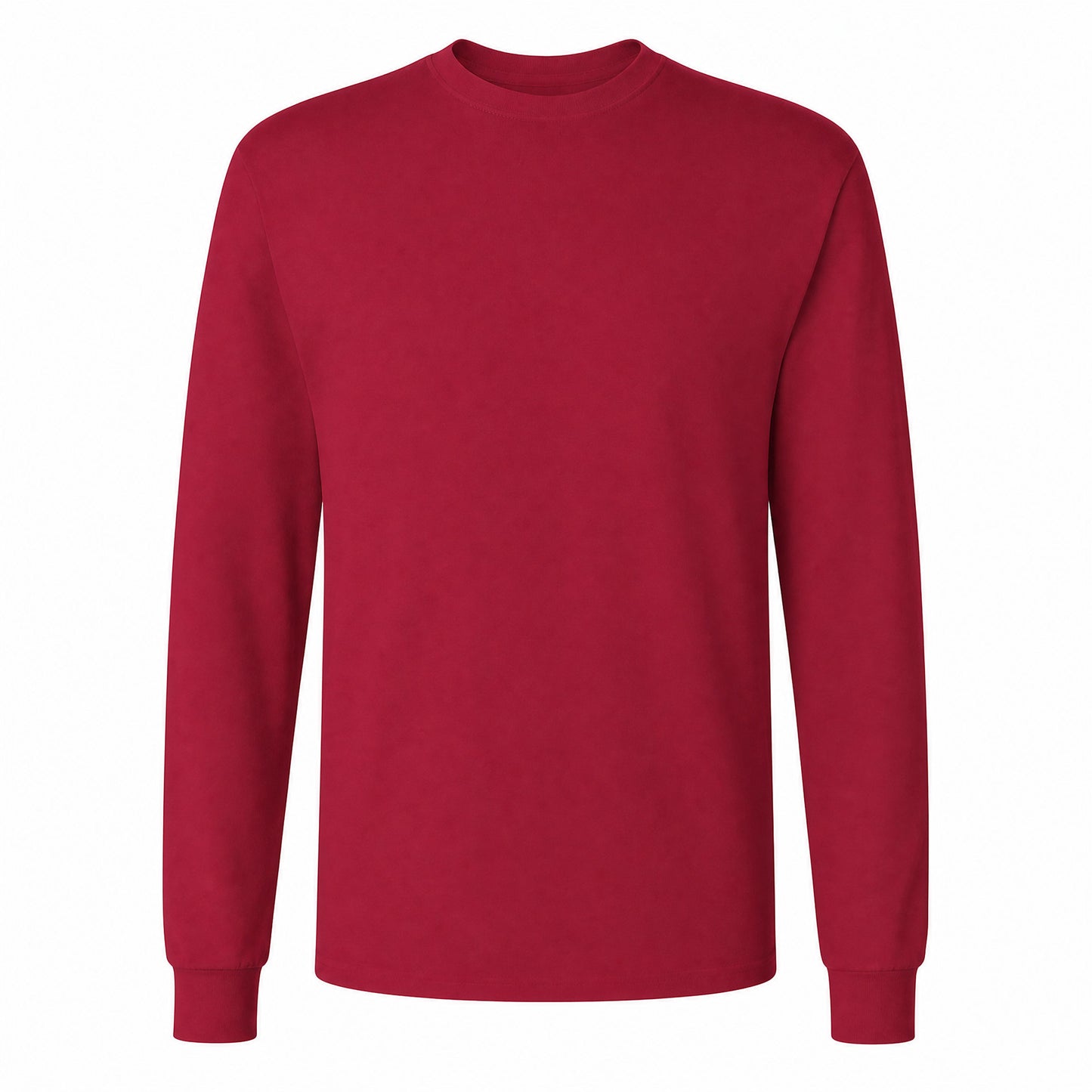 Custom Classic Long Sleeve T-Shirt in Crimson | Merchcraft