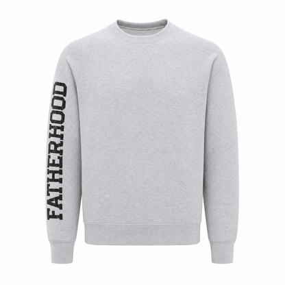 Father's Day Crewneck for Dad — "Fatherhood" Sleeve Print | Vintage Fleece