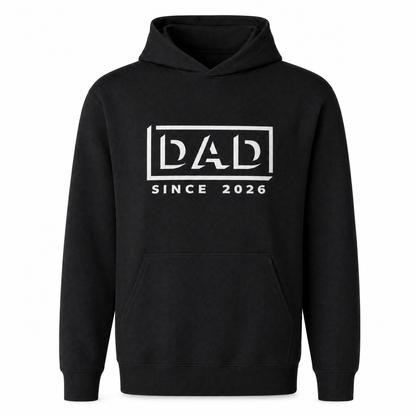 Custom Hoodie for Dad — "Dad" Print | Customize Year | Classic Fleece | Father's Day Gift