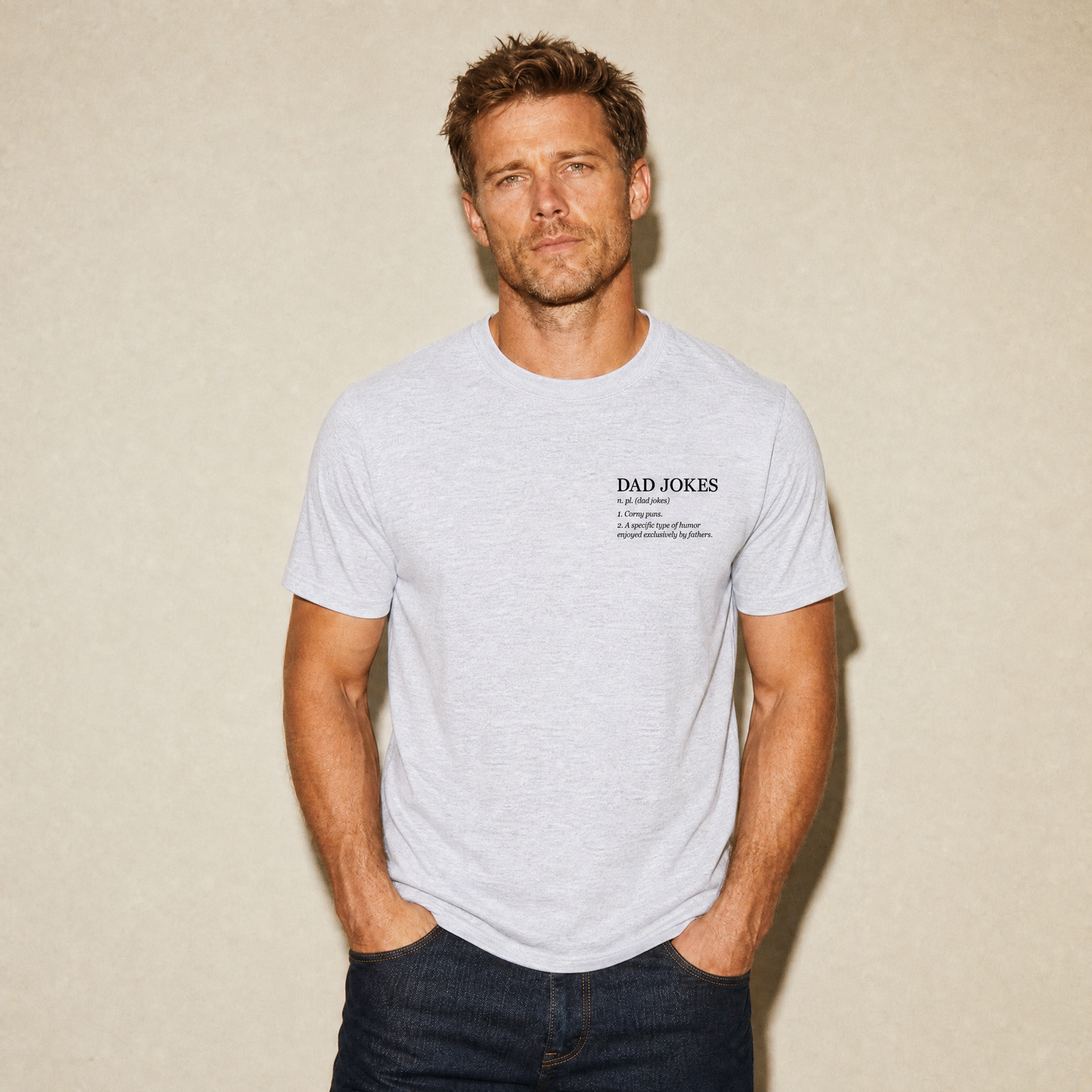 T-Shirt Father's Day — "Dad Jokes" Print | Organic Cotton