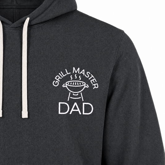 Hoodie for Dad — "Grill Dad" Print | Vintage Fleece | Father's Day Gift
