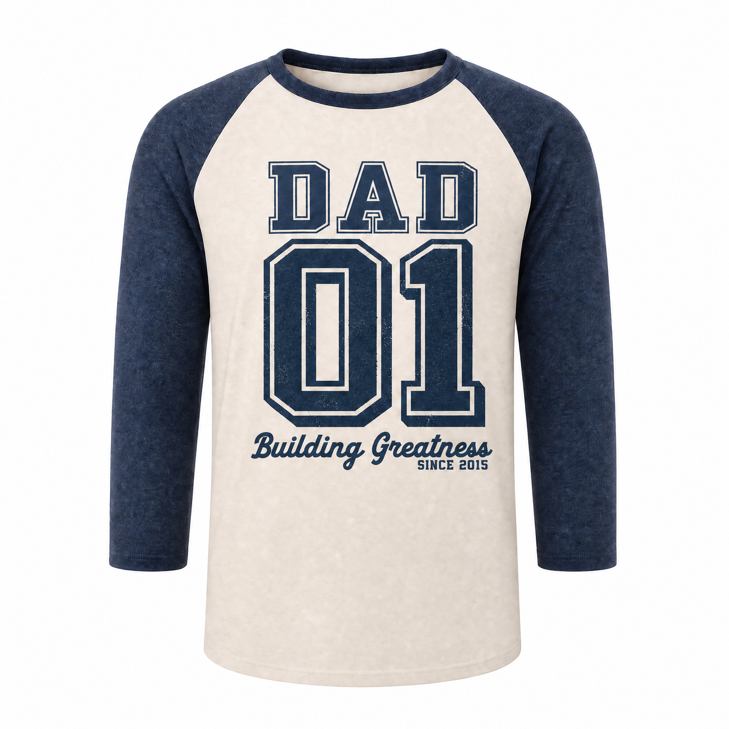 Father's Day Gift "Dad 01" Print | Custom Classic Baseball Three-Quarter Sleeve T-Shirt