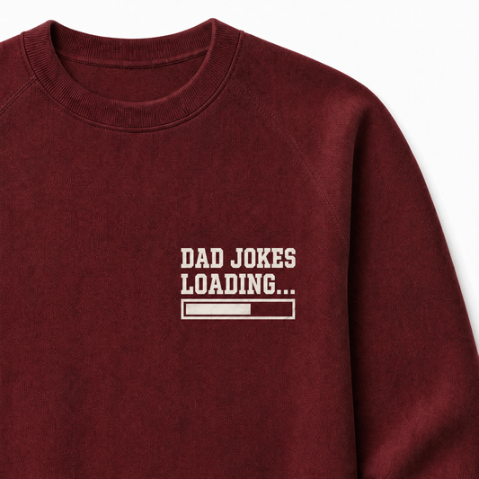 Father's Day Crewneck for Dad — "Dad Jokes" Loading | Vintage Fleece