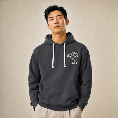 Hoodie for Dad — "Grill Dad" Print | Vintage Fleece | Father's Day Gift