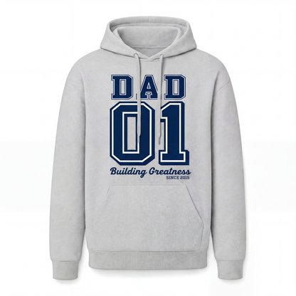 Custom Hoodie for Dad — "Dad 01" Dallas Football Print | Customize Year | Classic Fleece | Father's Day Gift