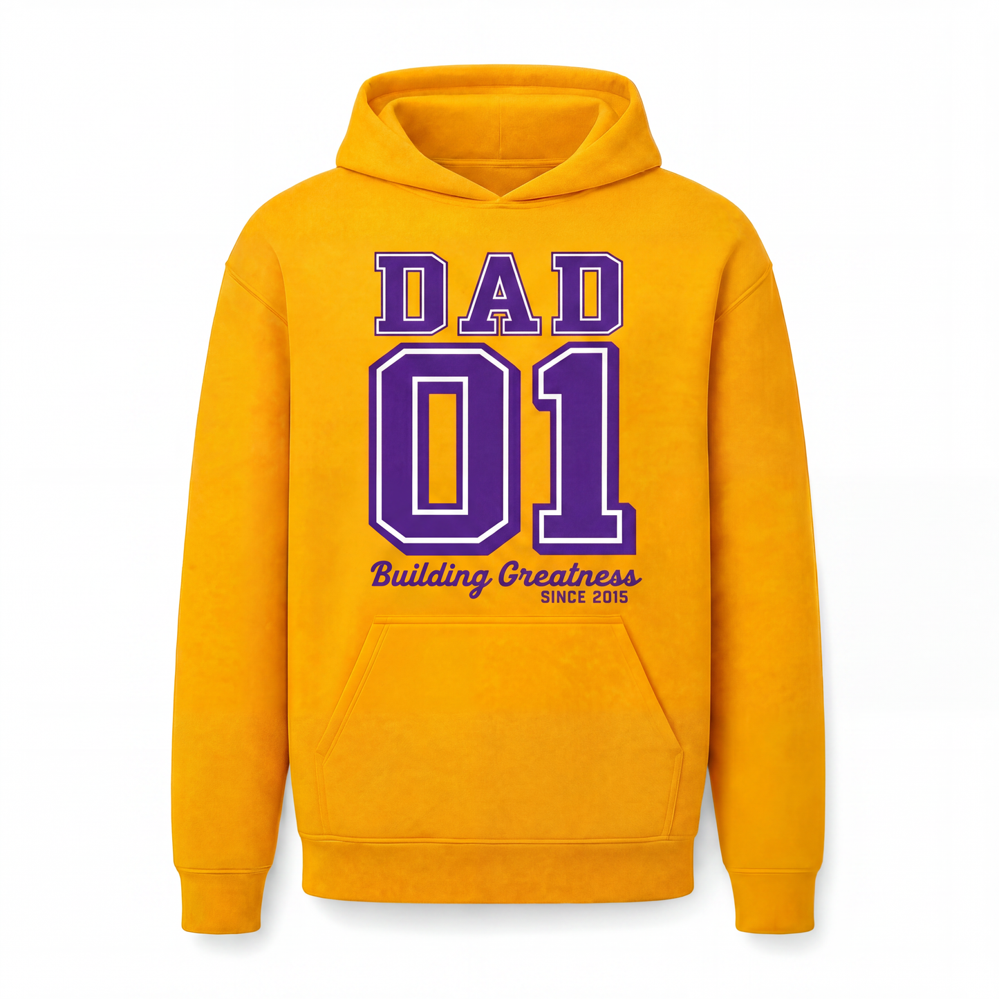 Custom Hoodie for Dad — "Dad 01" LA Basketball Print | Customize Year | Classic Fleece | Father's Day Gift