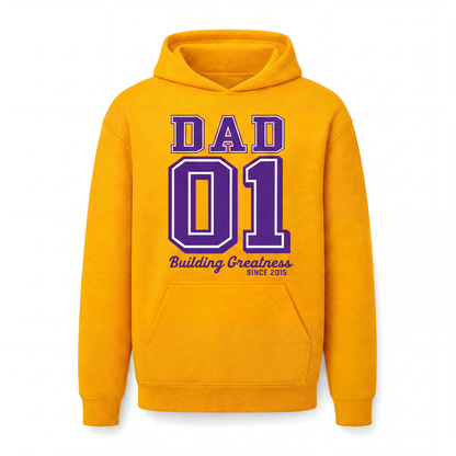 Custom Hoodie for Dad — "Dad 01" LA Basketball Print | Customize Year | Classic Fleece | Father's Day Gift