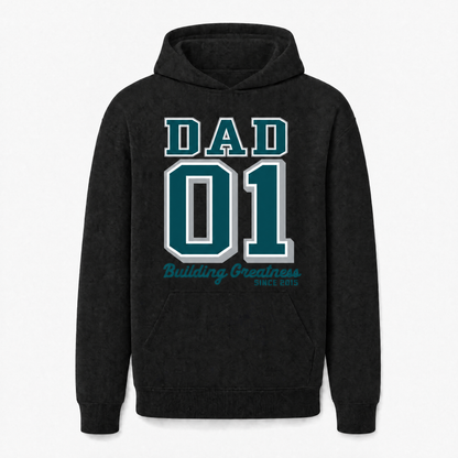 Custom Hoodie for Dad — "Dad 01" Philadelphia Football Print | Customize Year | Classic Fleece | Father's Day Gift