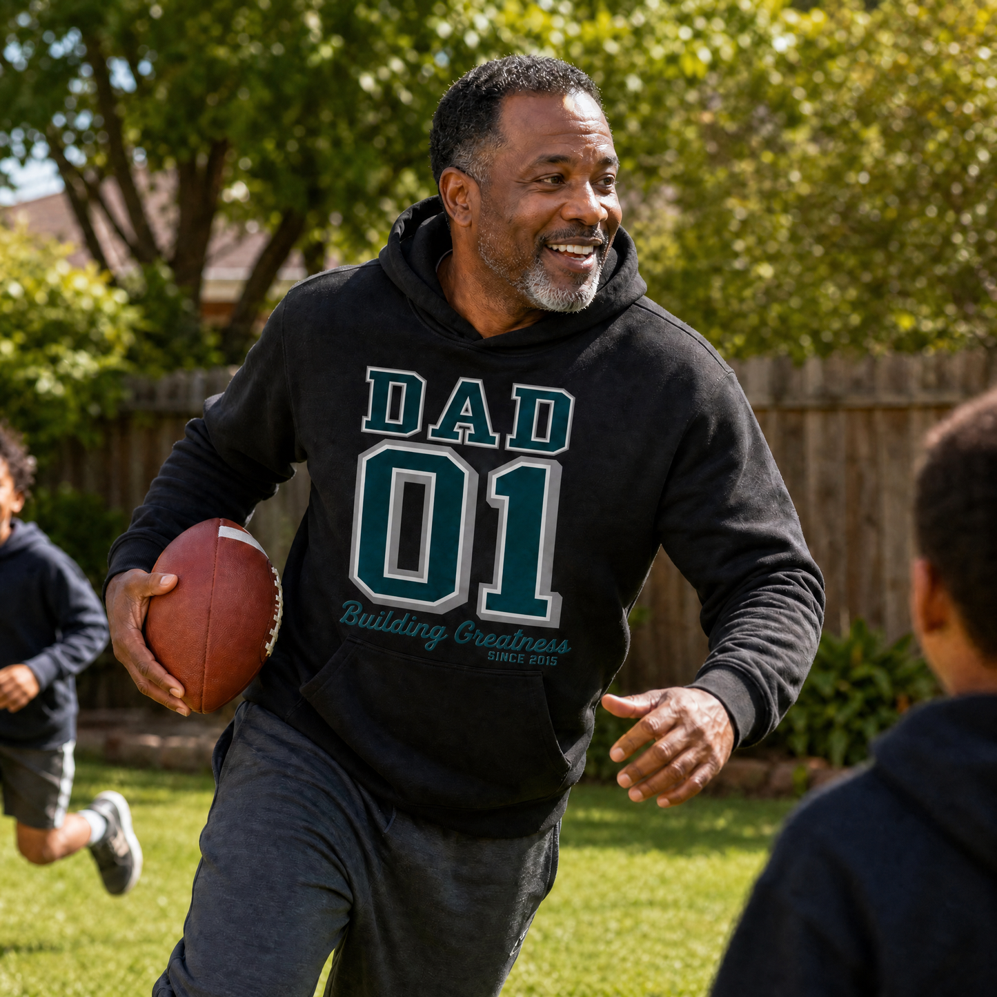 Custom Hoodie for Dad — "Dad 01" Philadelphia Football Print | Customize Year | Classic Fleece | Father's Day Gift