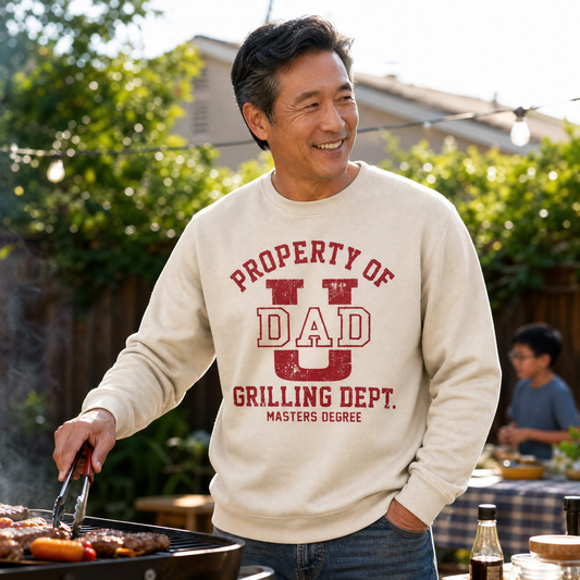 Father's Day Gift "Dad U" Print | Stone | Classic Long Sleeve T-Shirt