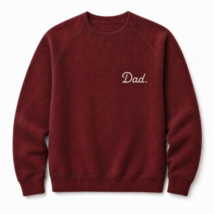 Father's Day Crewneck for Dad — "Dad" Italic Print | Vintage Fleece