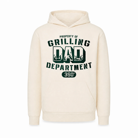Hoodie for Dad — "Grilling" Print | Classic Fleece | Father's Day Gift