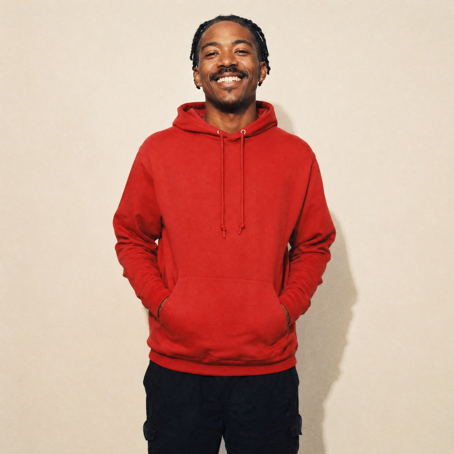 Custom Fleece Hoodie Sweater – Model Photo | Merchcraft