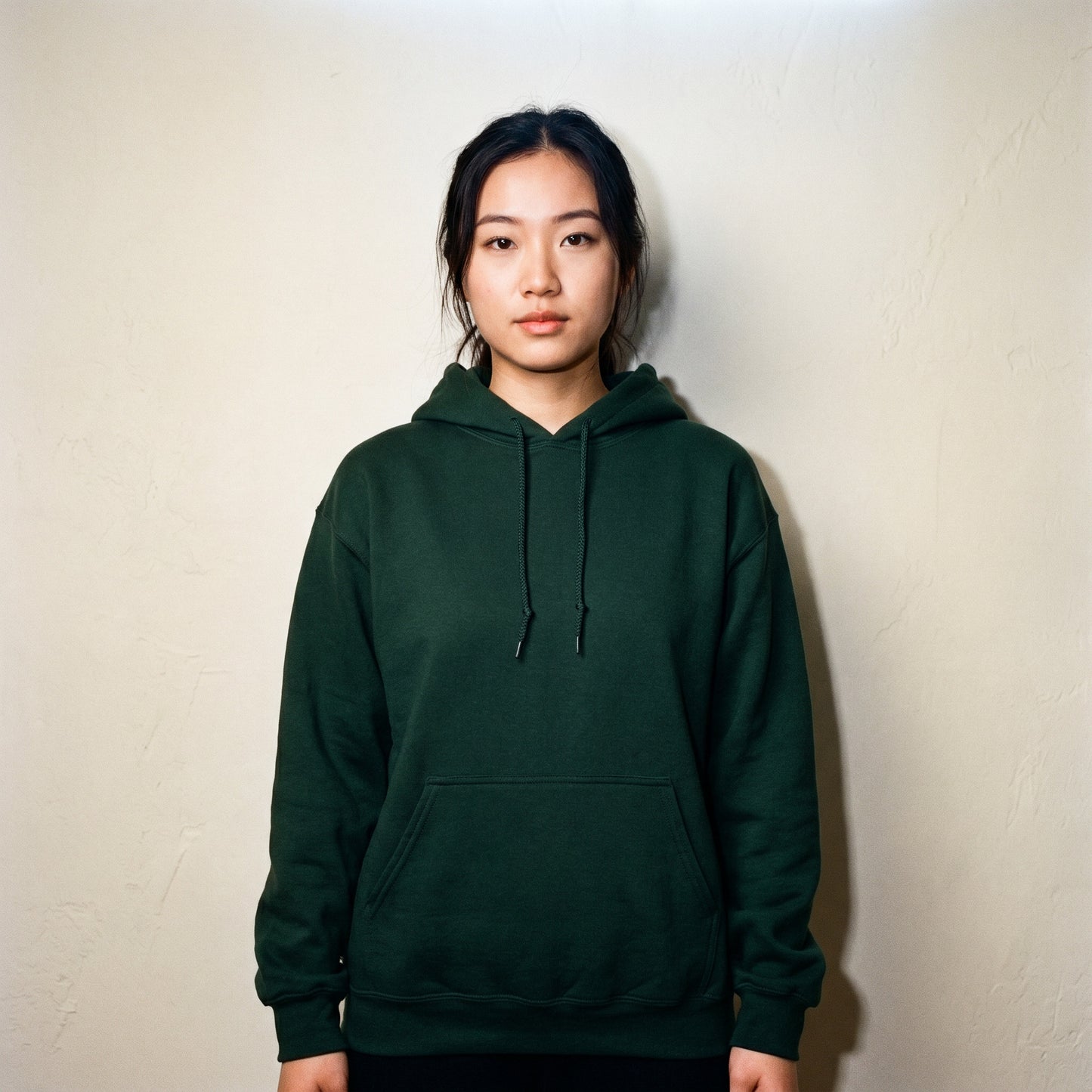 Custom Fleece Hoodie Sweater – Model Photo | Merchcraft