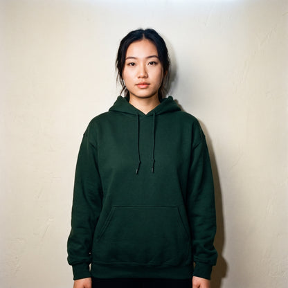 Custom Fleece Hoodie Sweater – Model Photo | Merchcraft