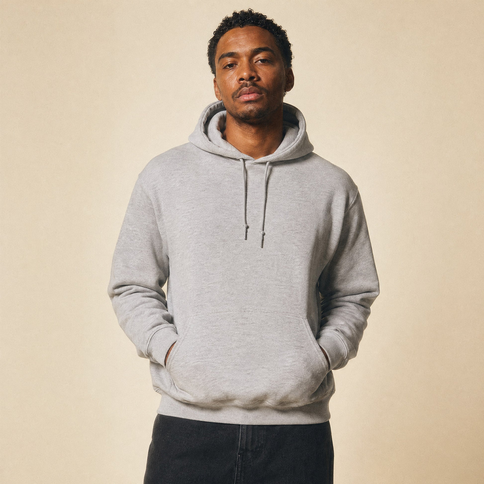 Custom Fleece Hoodie Sweater – Model Photo | Merchcraft
