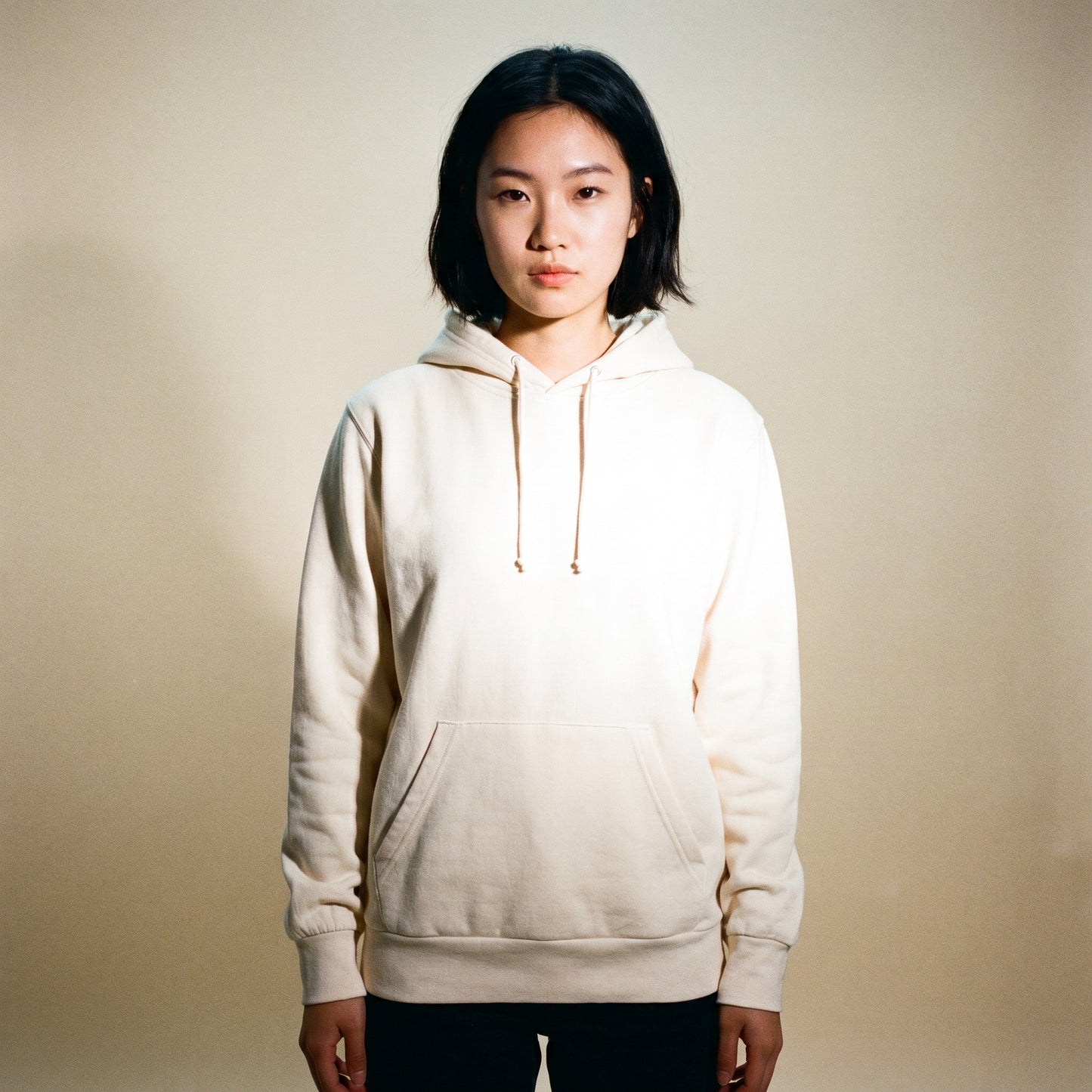 Custom Fleece Hoodie Sweater – Model Photo | Merchcraft
