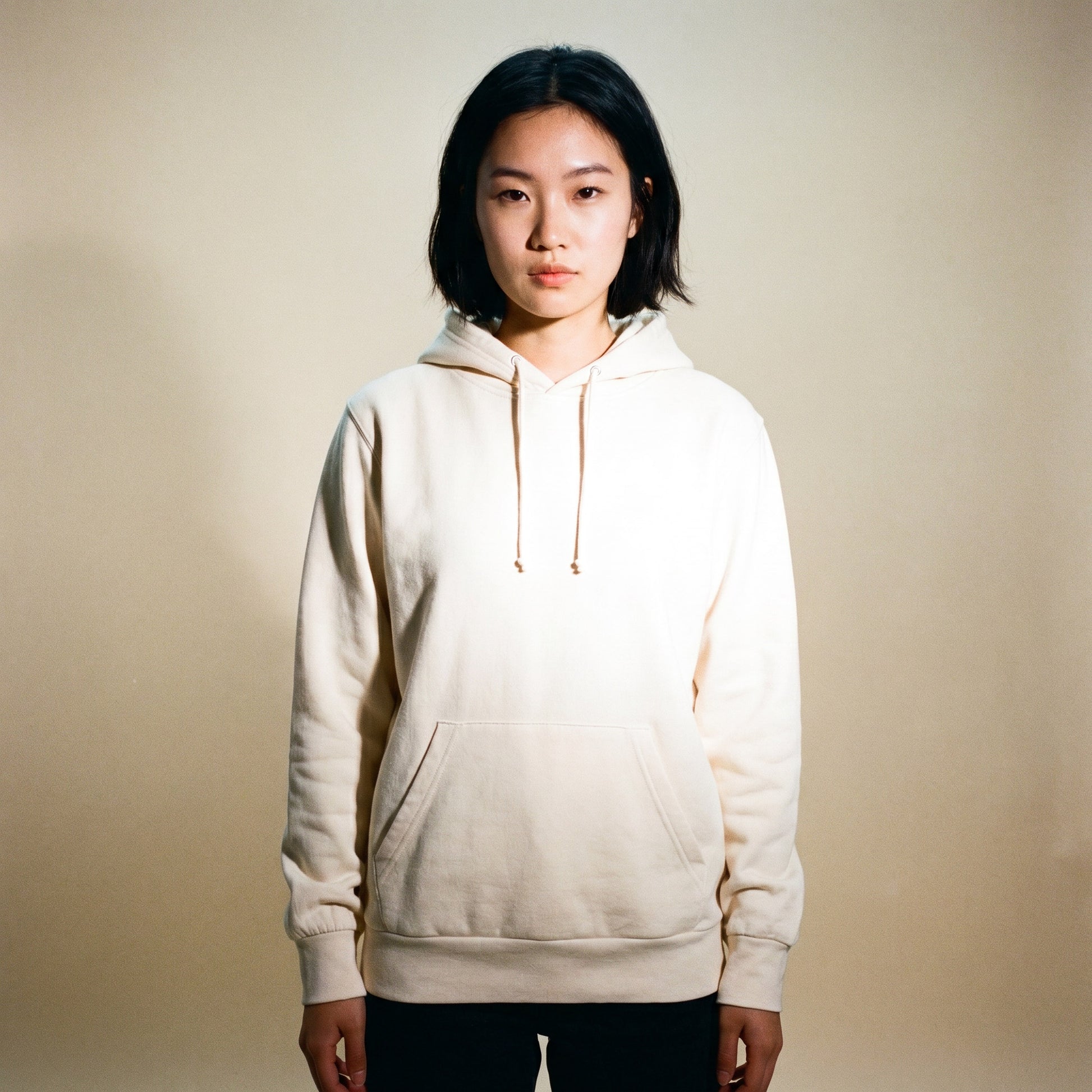 Custom Fleece Hoodie Sweater – Model Photo | Merchcraft