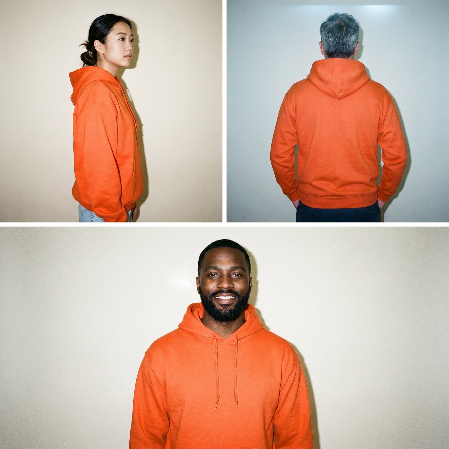 Custom Fleece Hoodie Sweater – Model Photo | Merchcraft