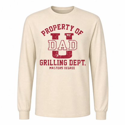 Father's Day Gift "Dad U" Print | Stone | Classic Long Sleeve T-Shirt