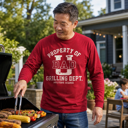 Father's Day Gift "Dad U" Print | Crimson | Classic Long Sleeve T-Shirt
