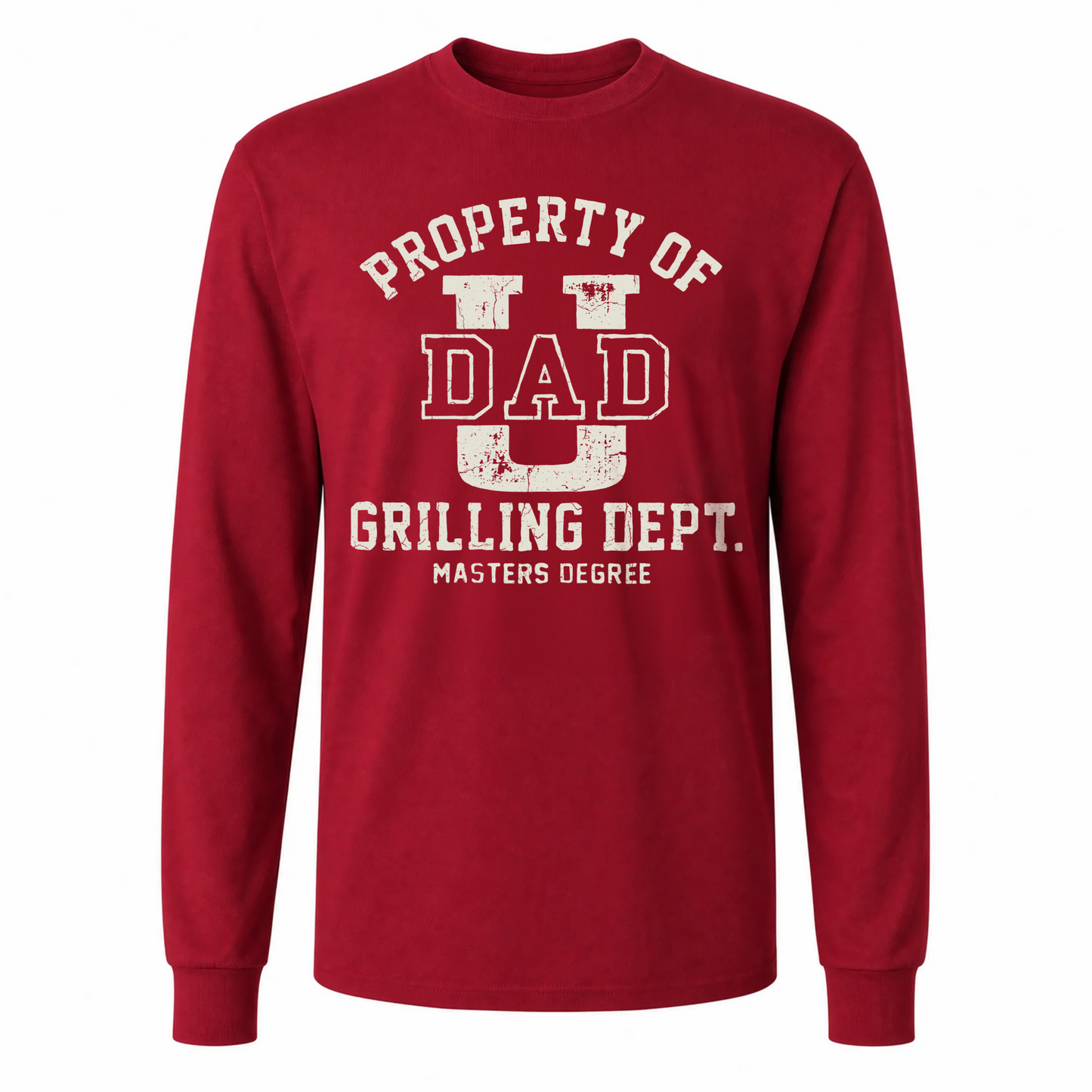 Father's Day Gift "Dad U" Print | Crimson | Classic Long Sleeve T-Shirt