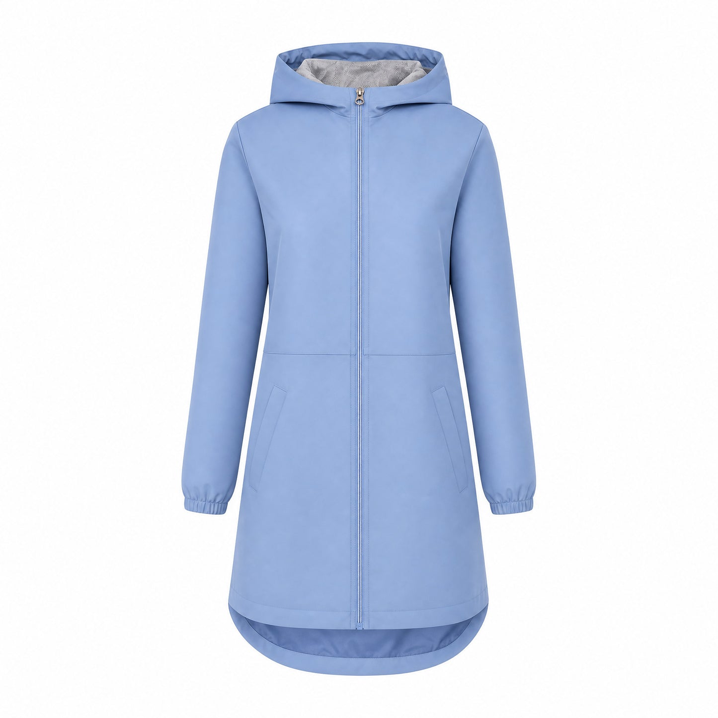 Custom Vintage Long Rain Jacket Slim Fit in Iris | Merchcraft