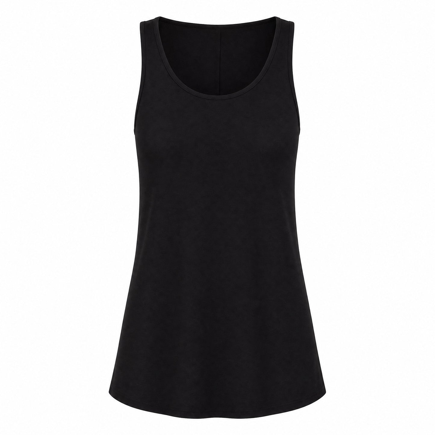 Custom Classic Flowy Tank Top Slim Fit in Black | Merchcraft