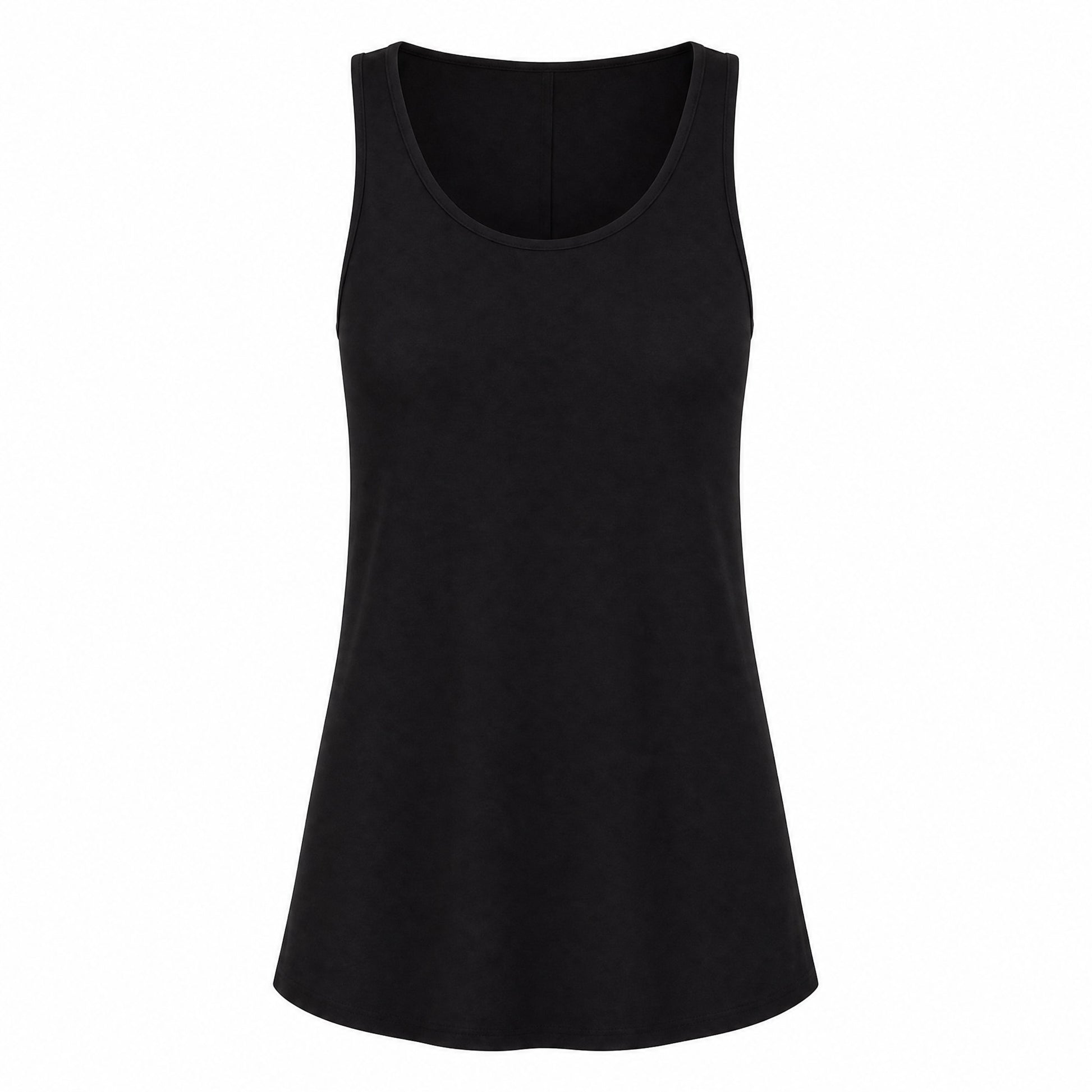 Custom Classic Flowy Tank Top Slim Fit in Black | Merchcraft