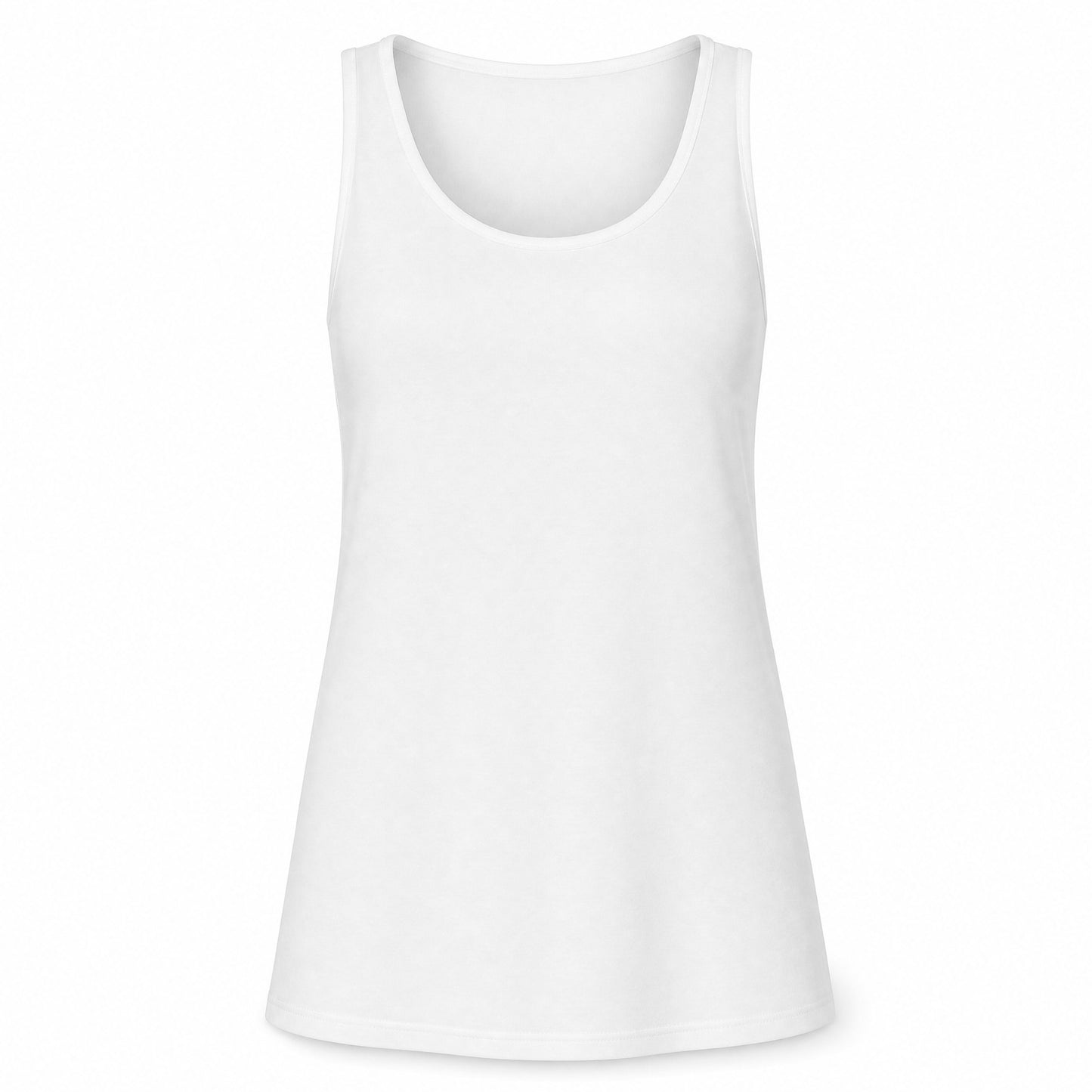 Custom Classic Flowy Tank Top Slim Fit in White | Merchcraft