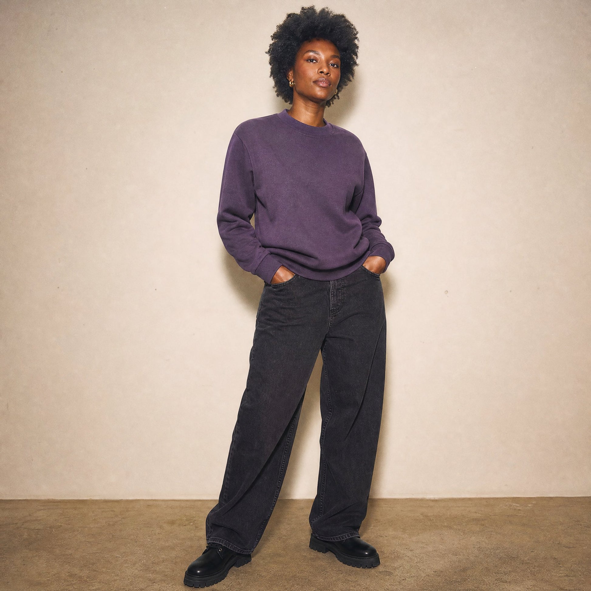 Custom Cloud-Soft Fleece Crewneck Sweater with Pockets – Lifestyle 4 | Merchcraft