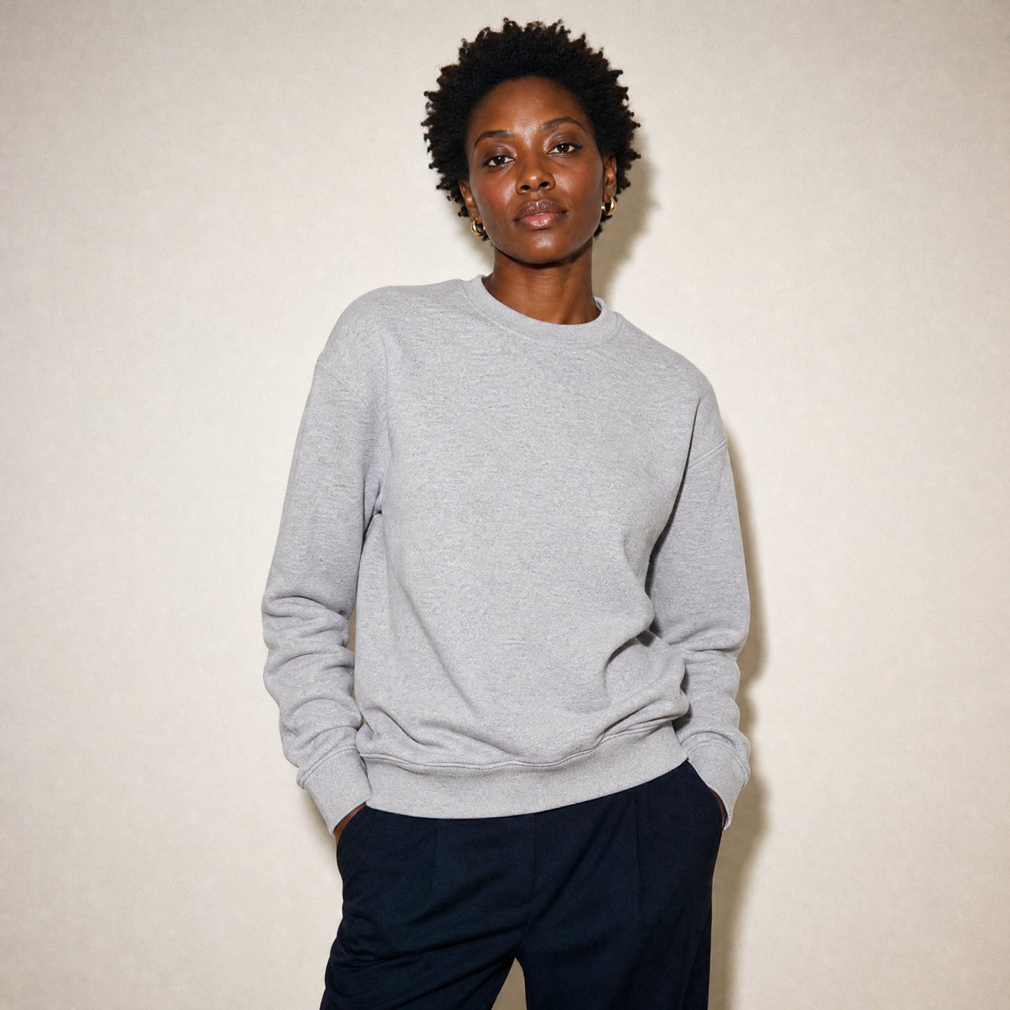 Custom Cloud-Soft Fleece Crewneck Sweater with Pockets – Lifestyle 5 | Merchcraft