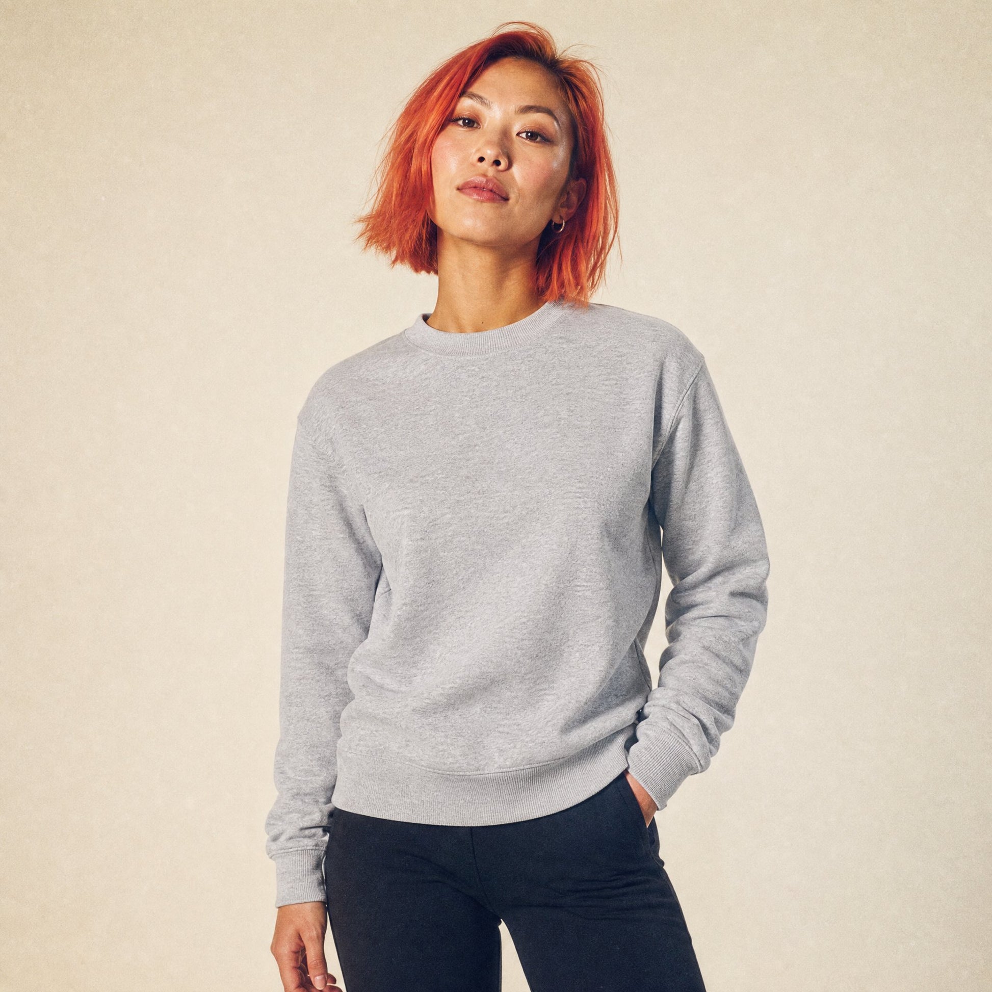 Custom Cloud-Soft Fleece Crewneck Sweater with Pockets – Lifestyle 6 | Merchcraft