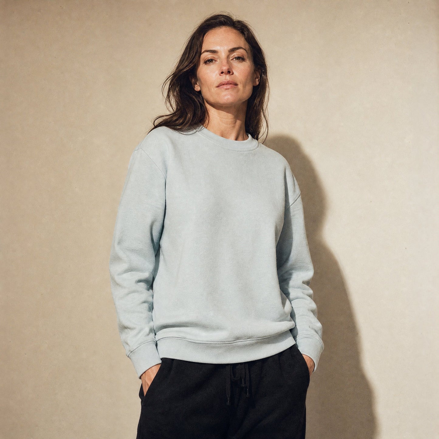 Custom Cloud-Soft Fleece Crewneck Sweater with Pockets – Lifestyle 7 | Merchcraft