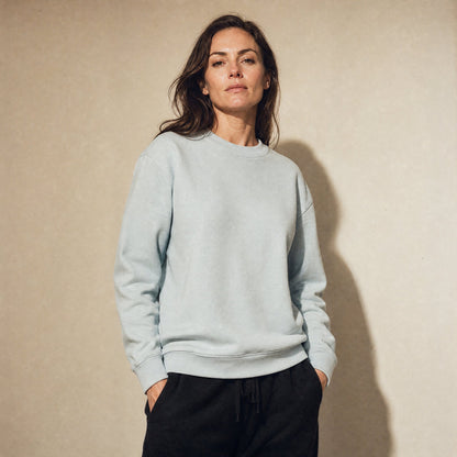 Custom Cloud-Soft Fleece Crewneck Sweater with Pockets – Lifestyle 7 | Merchcraft