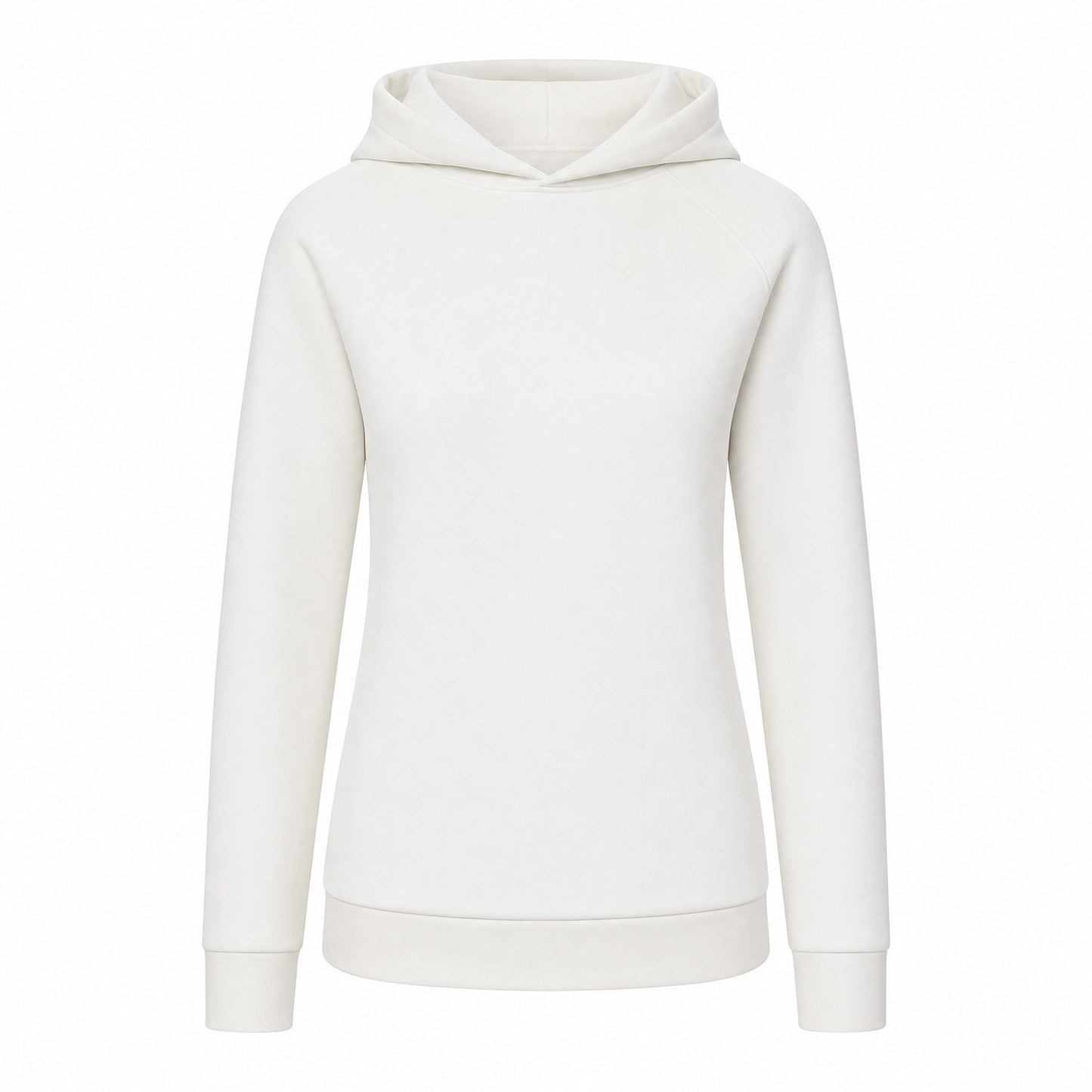 Custom Vintage Fleece Hoodie Sweater with Curved Hem in Ivory | Merchcraft