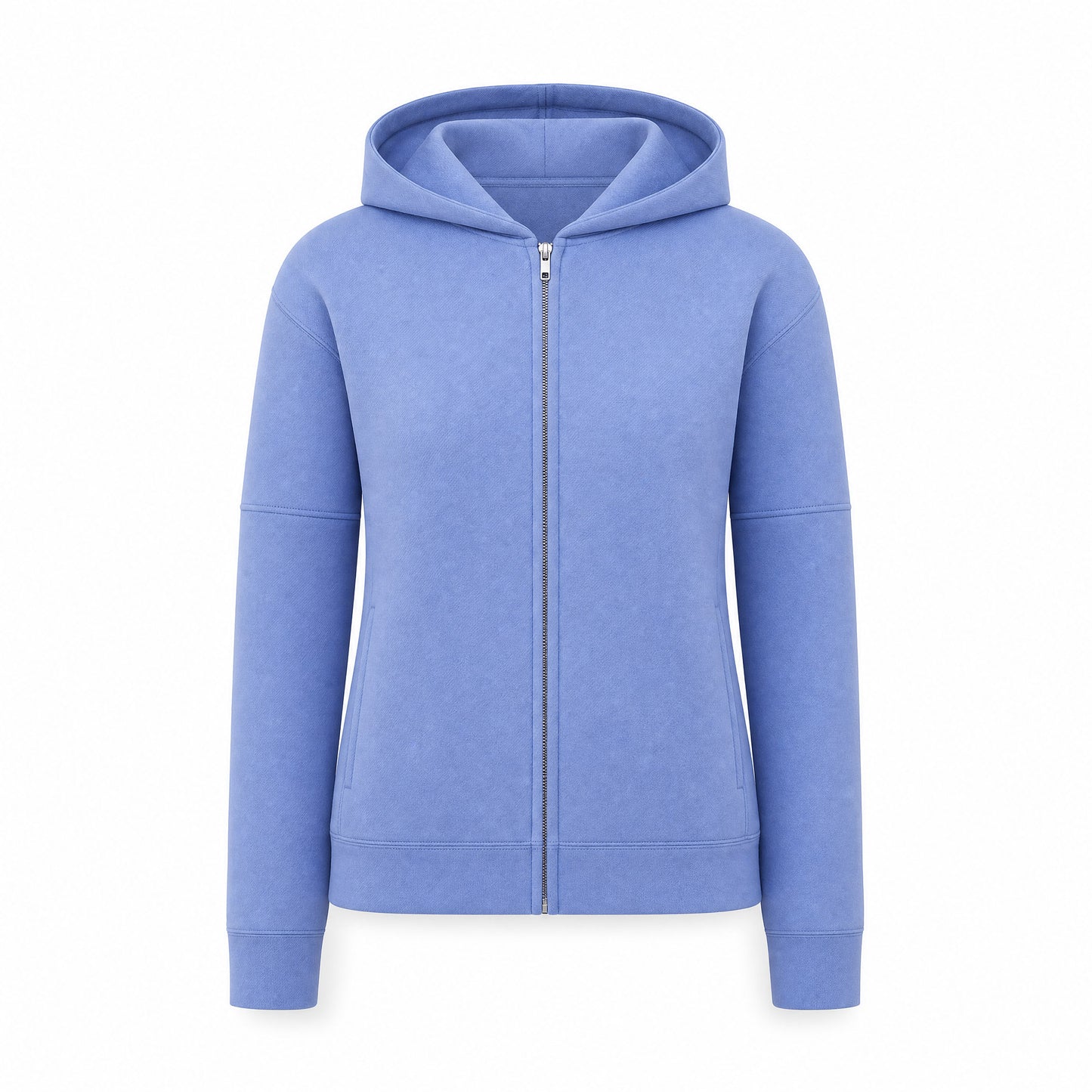 Custom Vintage Fleece Full Zip Sweater Slim Fit in Iris | Merchcraft