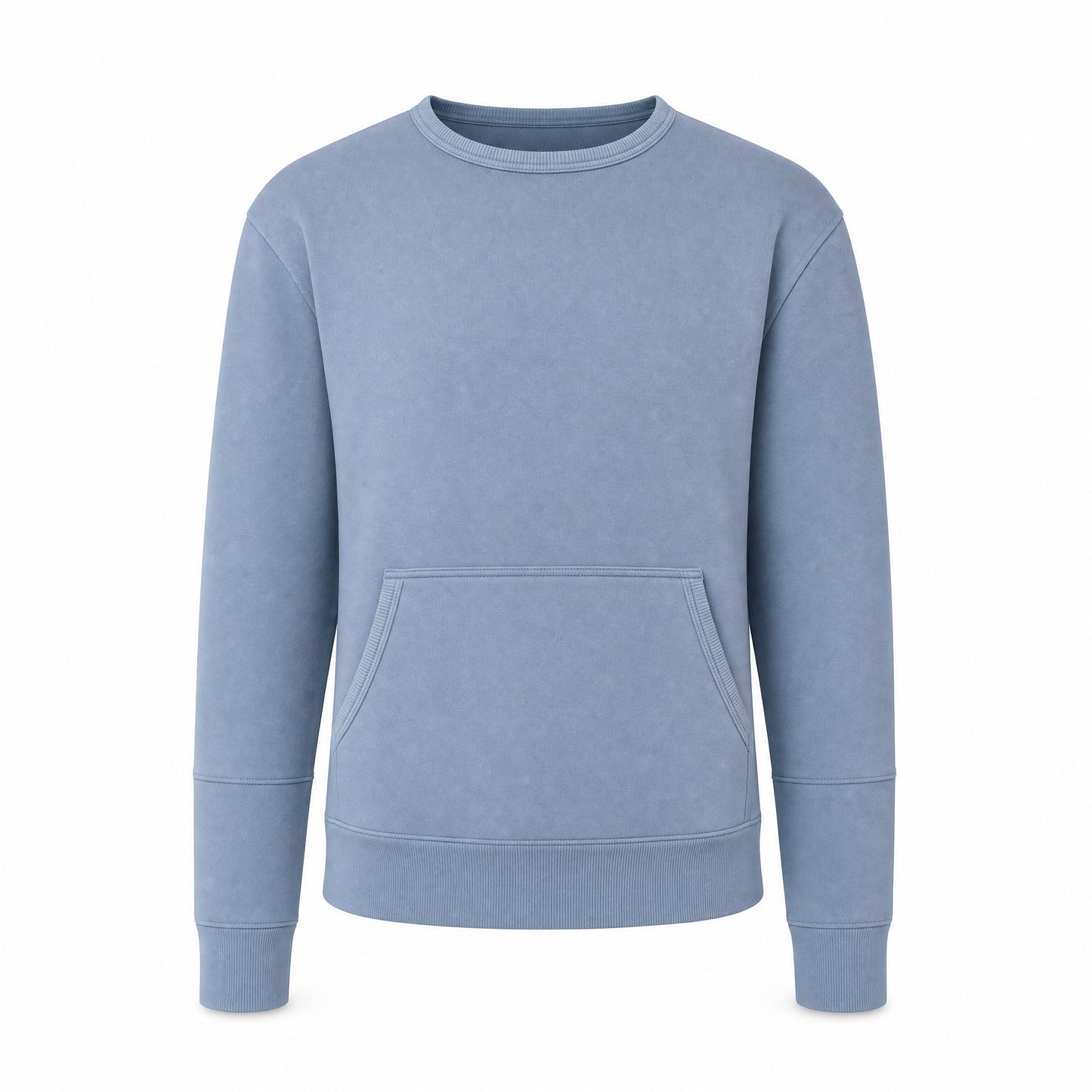 Custom Coastal Color Crewneck Sweater with Front Pocket Slim Fit in Oxford | Merchcraft