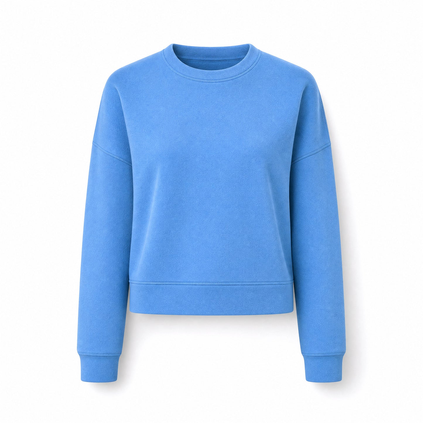 Custom Vintage Fleece Crewneck Crop Sweater in Iris | Merchcraft